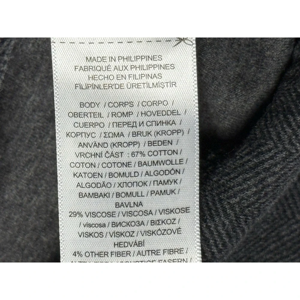 Polo Ralph Lauren Men's XL Gray Herringbone Quarter Zip Pullover Pony Logo